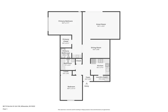 $86,900 | 8617 North Servite Drive, Unit 104, Milwaukee, WI 53223