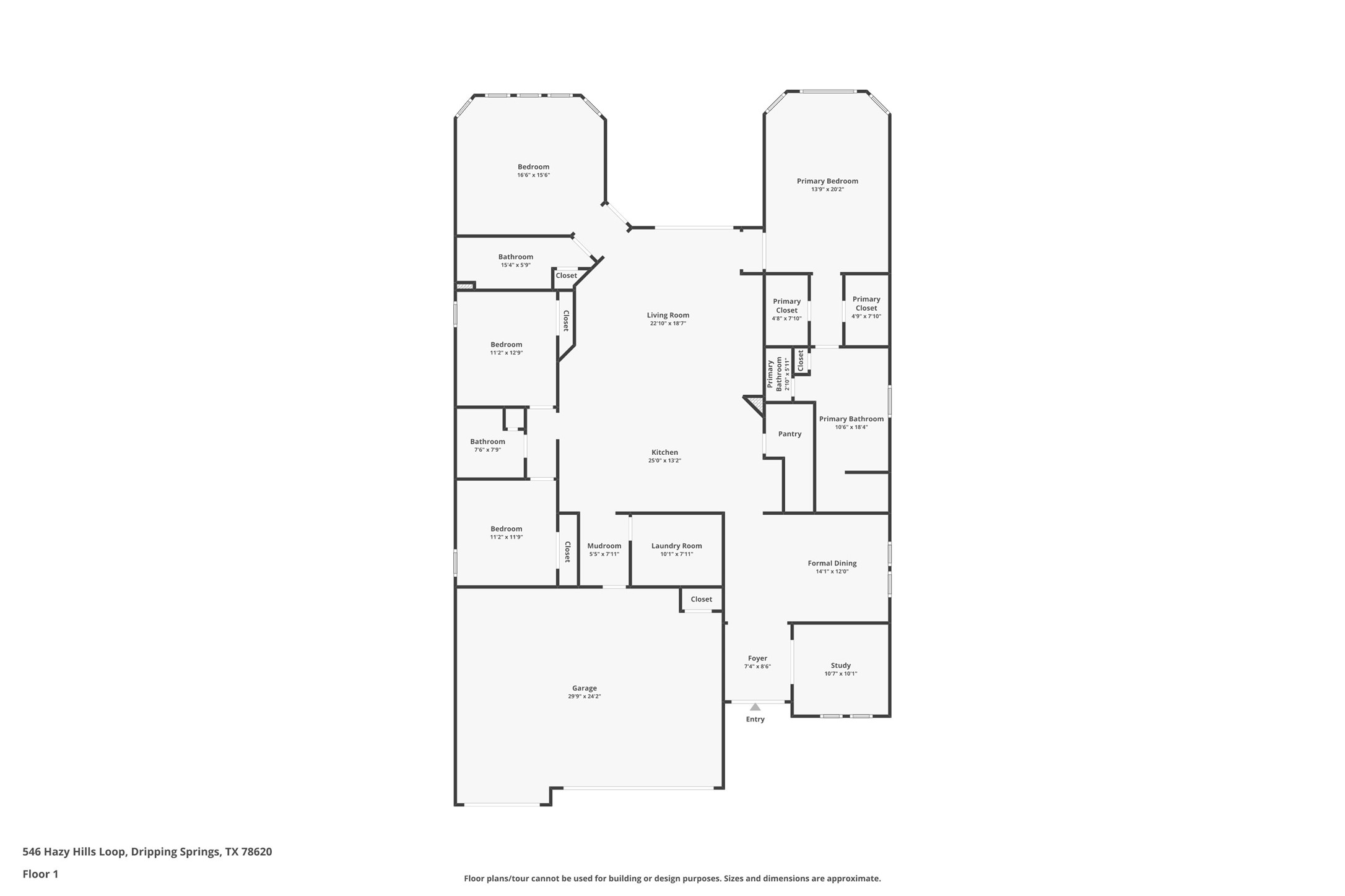 546 Hazy Hills Loop Dripping Springs, TX 78620 - Photo 40 of 40 The thoughtfully designed single-
story floor plan features four bedrooms, three baths, a dedicated office, and expansive
living spaces.