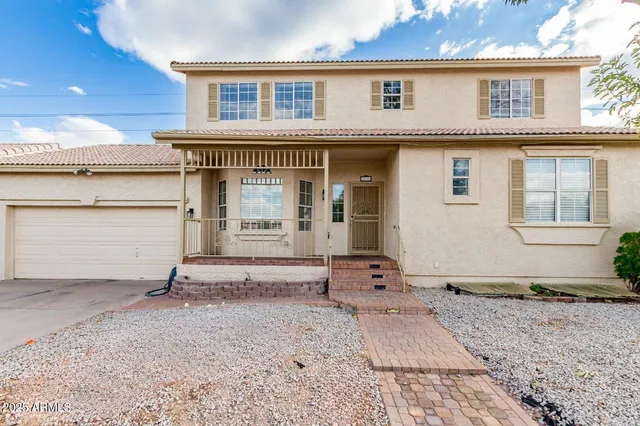 a front view of a house