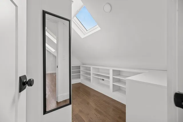 a view of a walk in closet