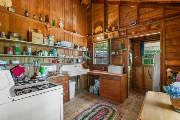a room with storage and utility