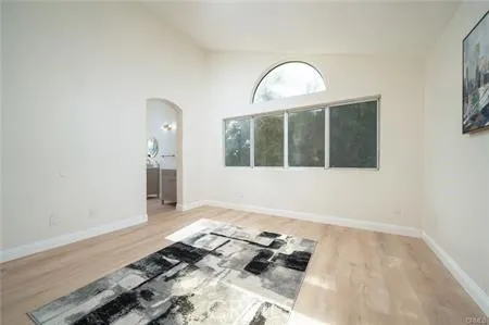 an empty room with a window