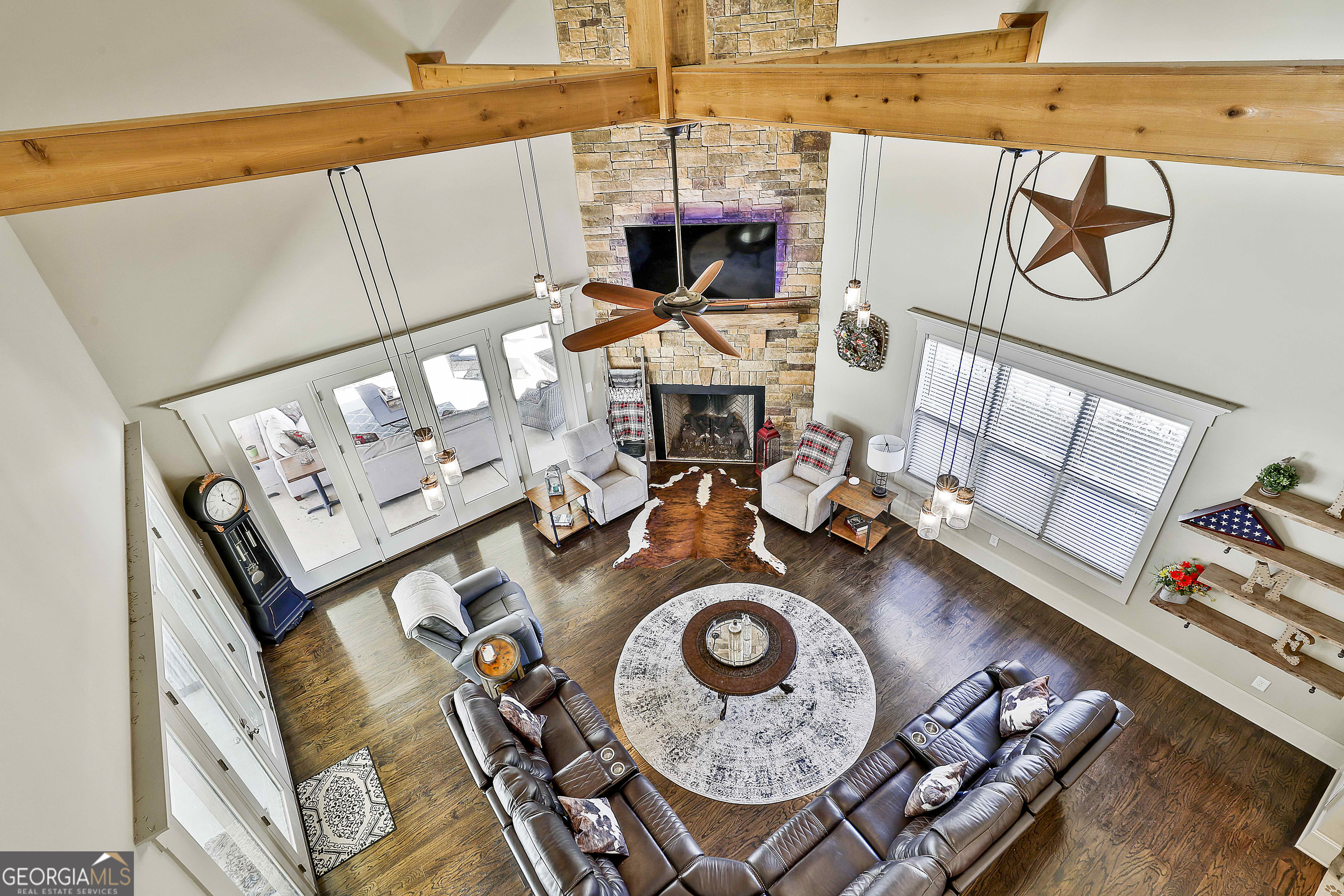 2161 Bear Creek Road Moreland, GA 30259 - Photo 78 of 137 a living room with furniture and rug