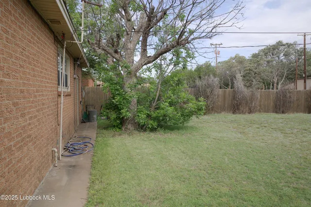 a view of a backyard