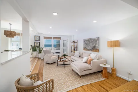a living room with furniture and a couch