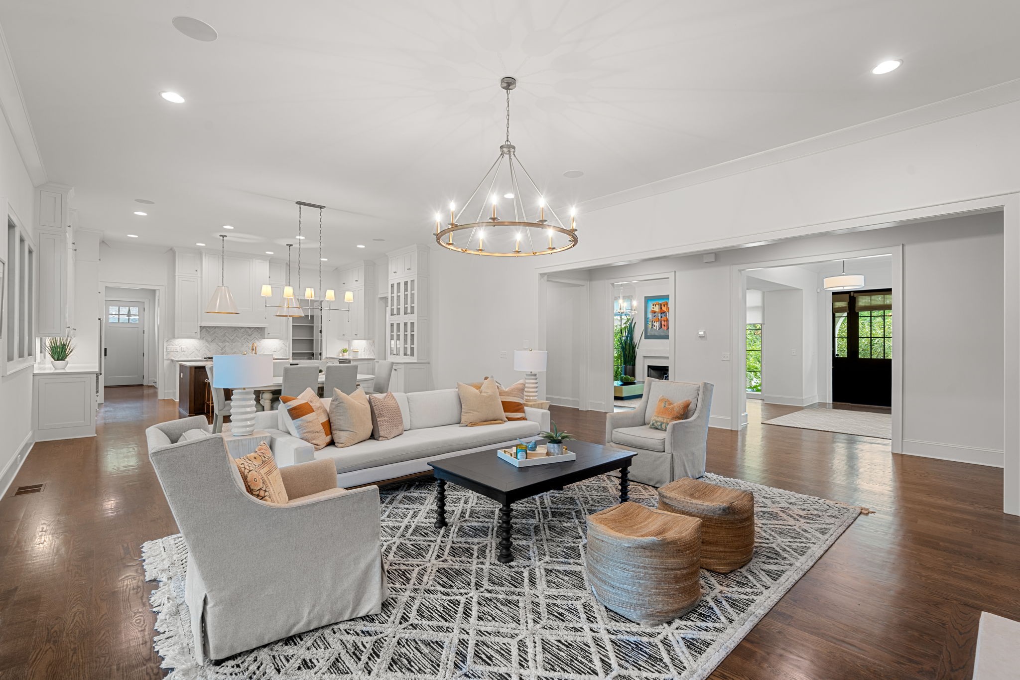 4031 Sneed Road Nashville, TN 37215 - Photo 11 of 61 a living room with furniture and a chandelier