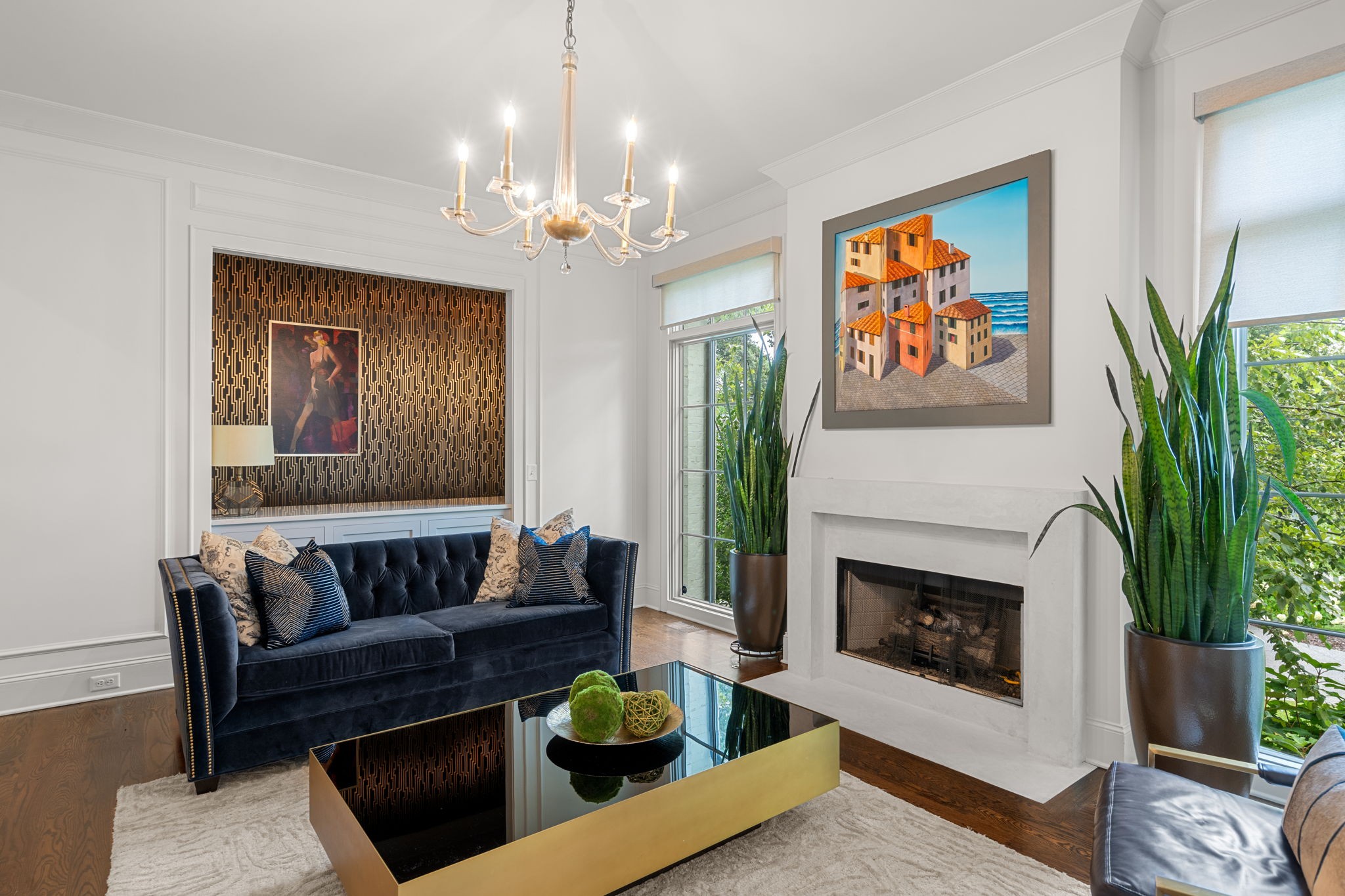4031 Sneed Road Nashville, TN 37215 - Photo 13 of 61 a living room with furniture and a fireplace
