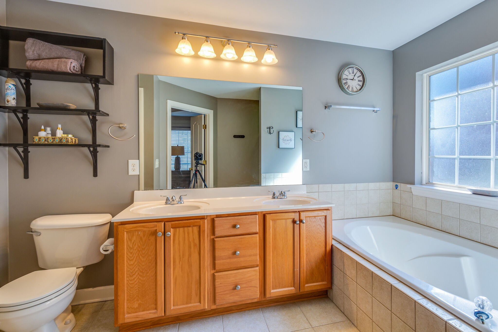 1517 Rachaels Ridge Hermitage, TN 37076 - Photo 17 of 32 a bathroom with a granite countertop toilet sink and mirror