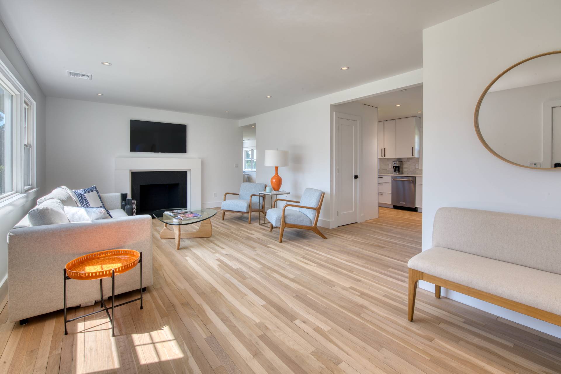 35 Ridge Drive Sag Harbor, NY 11963 - Photo 3 of 16 a living room with furniture and a fireplace