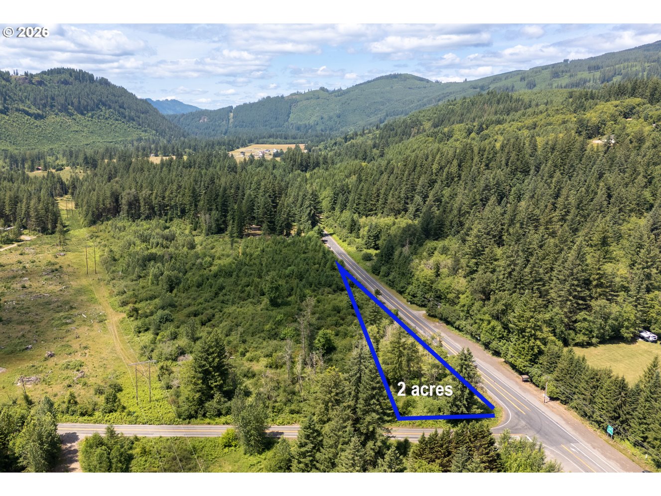 0 Lewis River Road Ariel, WA 98603 - Photo 8 of 9 a view of a lush green hillside and a houses