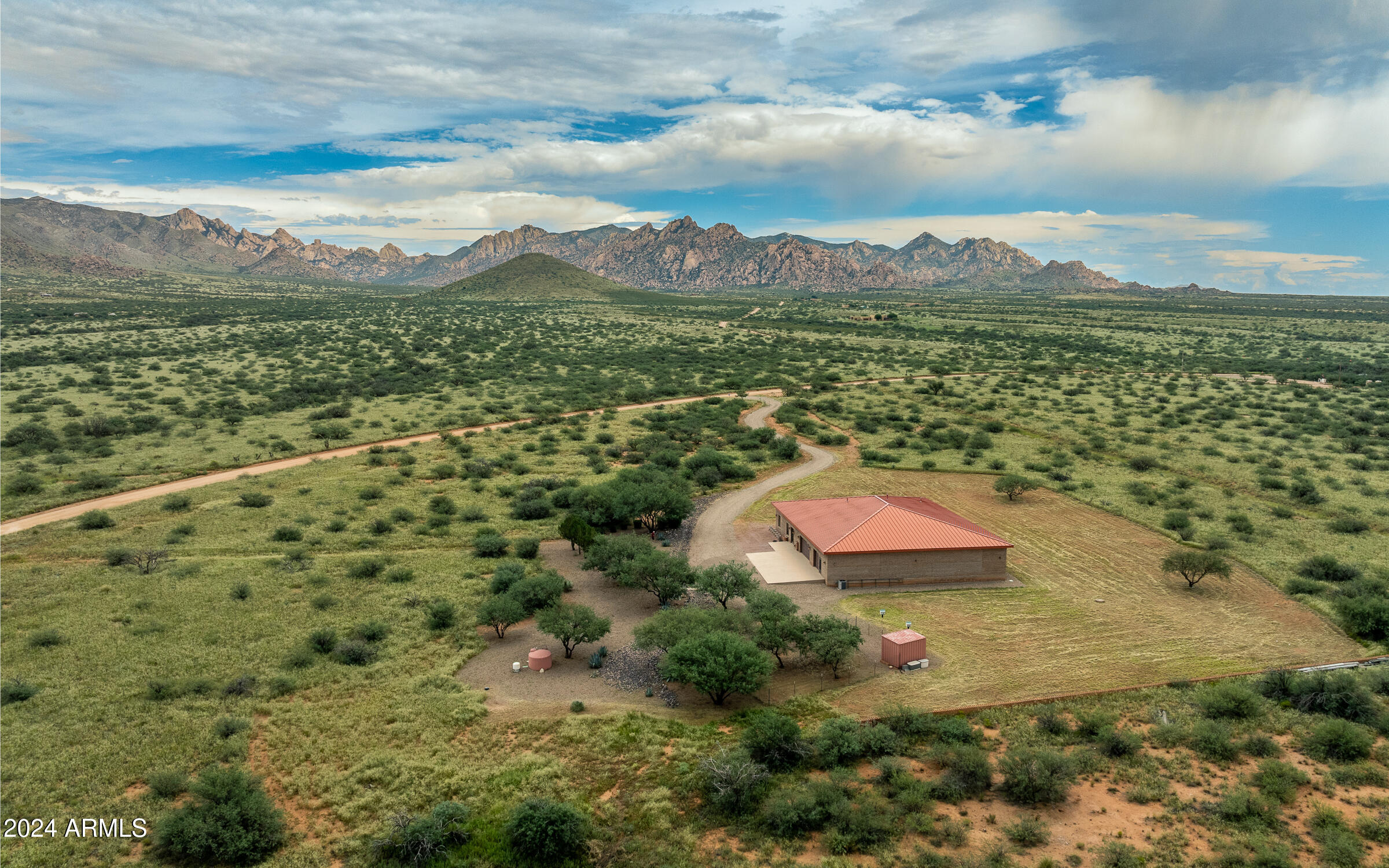 1044 North Dragoon Ranch Road St. David, AZ 85630 - Photo 56 of 57 a view of a city with mountains in the background