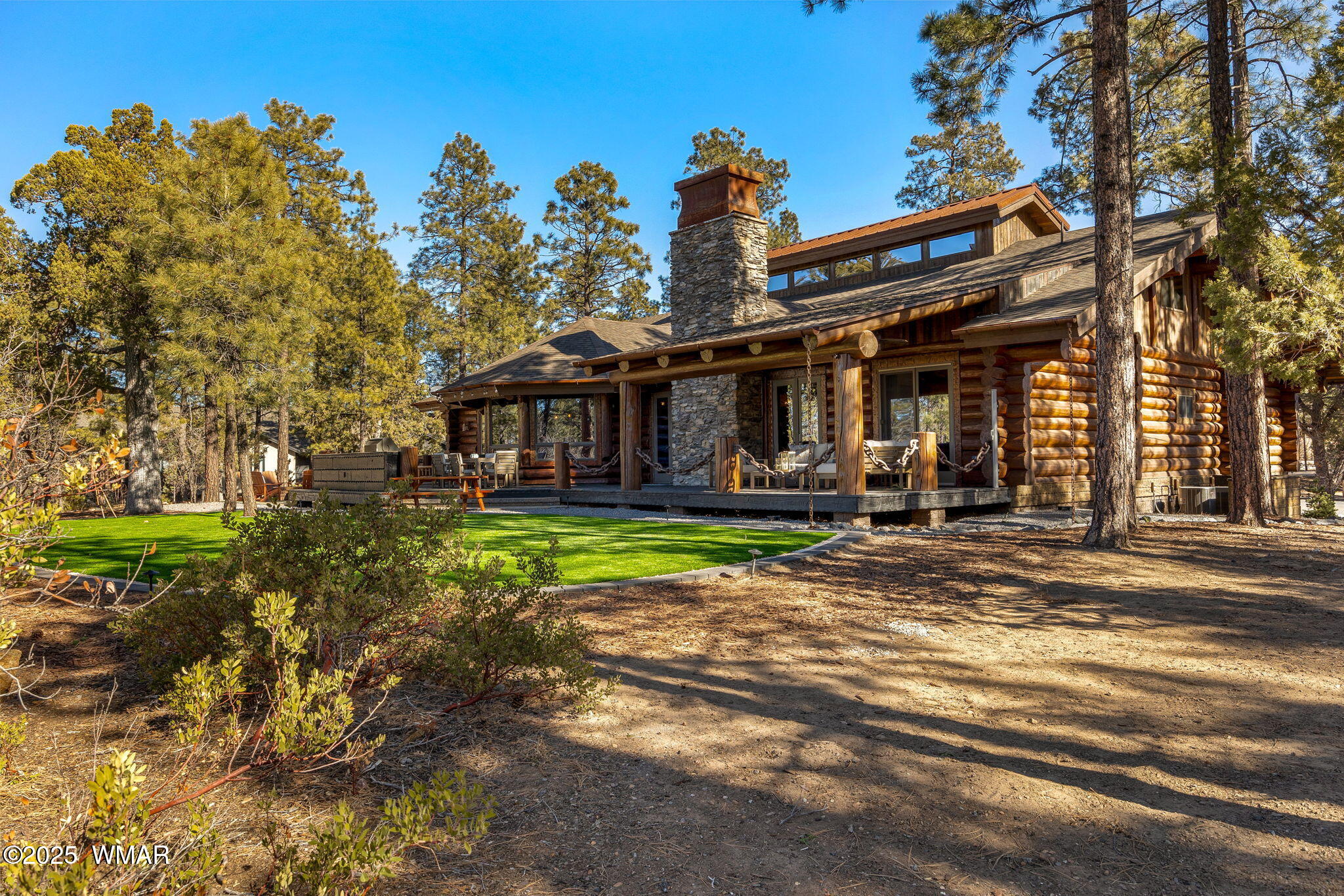 1260 South Falling Leaf Road Show Low, AZ 85901 - Photo 47 of 102 Full Log, custom stone, newly landscaped