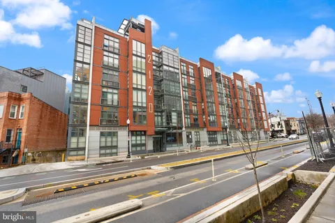a view of a building and a street