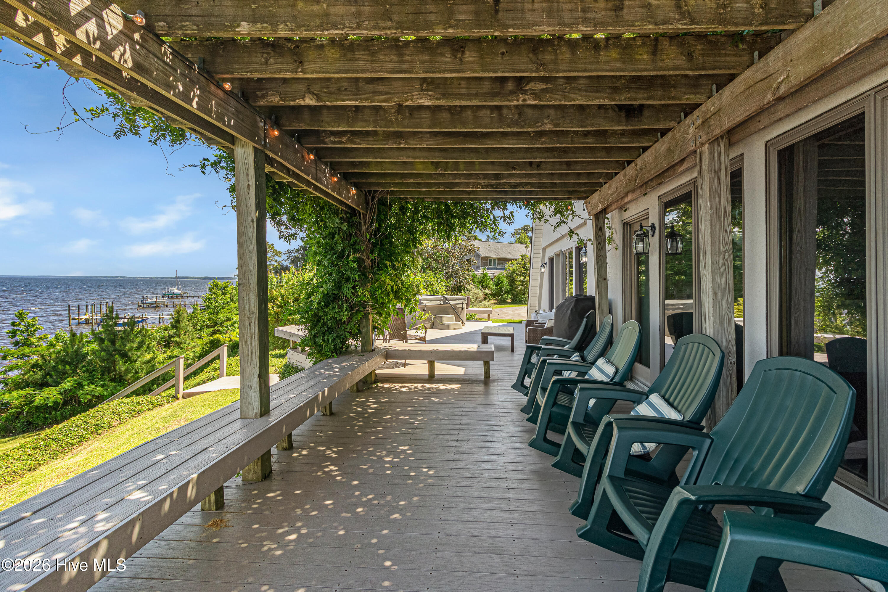 4100 North Rivershore Drive New Bern, NC 28560 - Photo 37 of 87 Waterfront Pergola View Deck