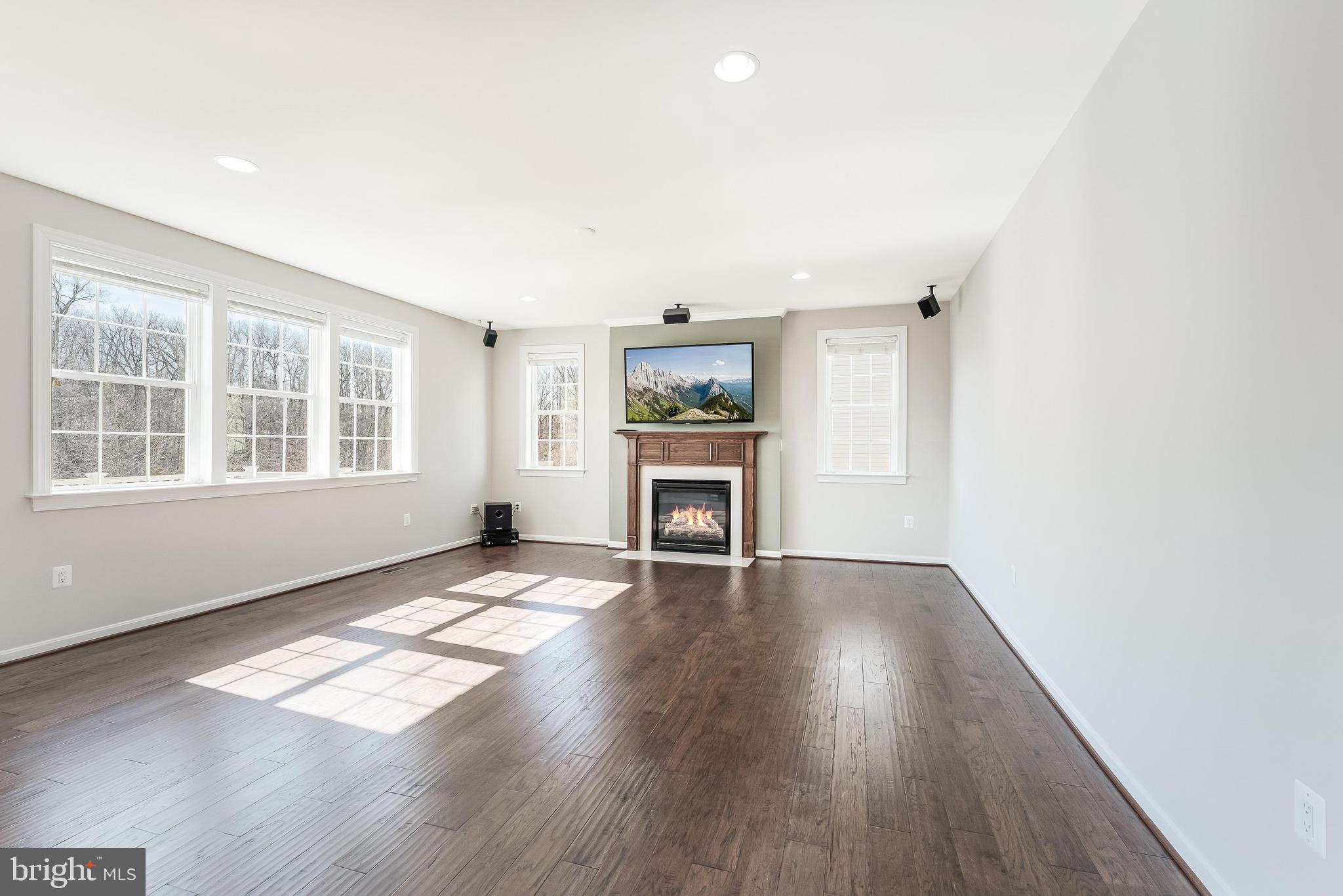 18747 Pier Trail Drive Triangle, VA 22172 - Photo 26 of 84 an empty room with wooden floor fireplace and windows