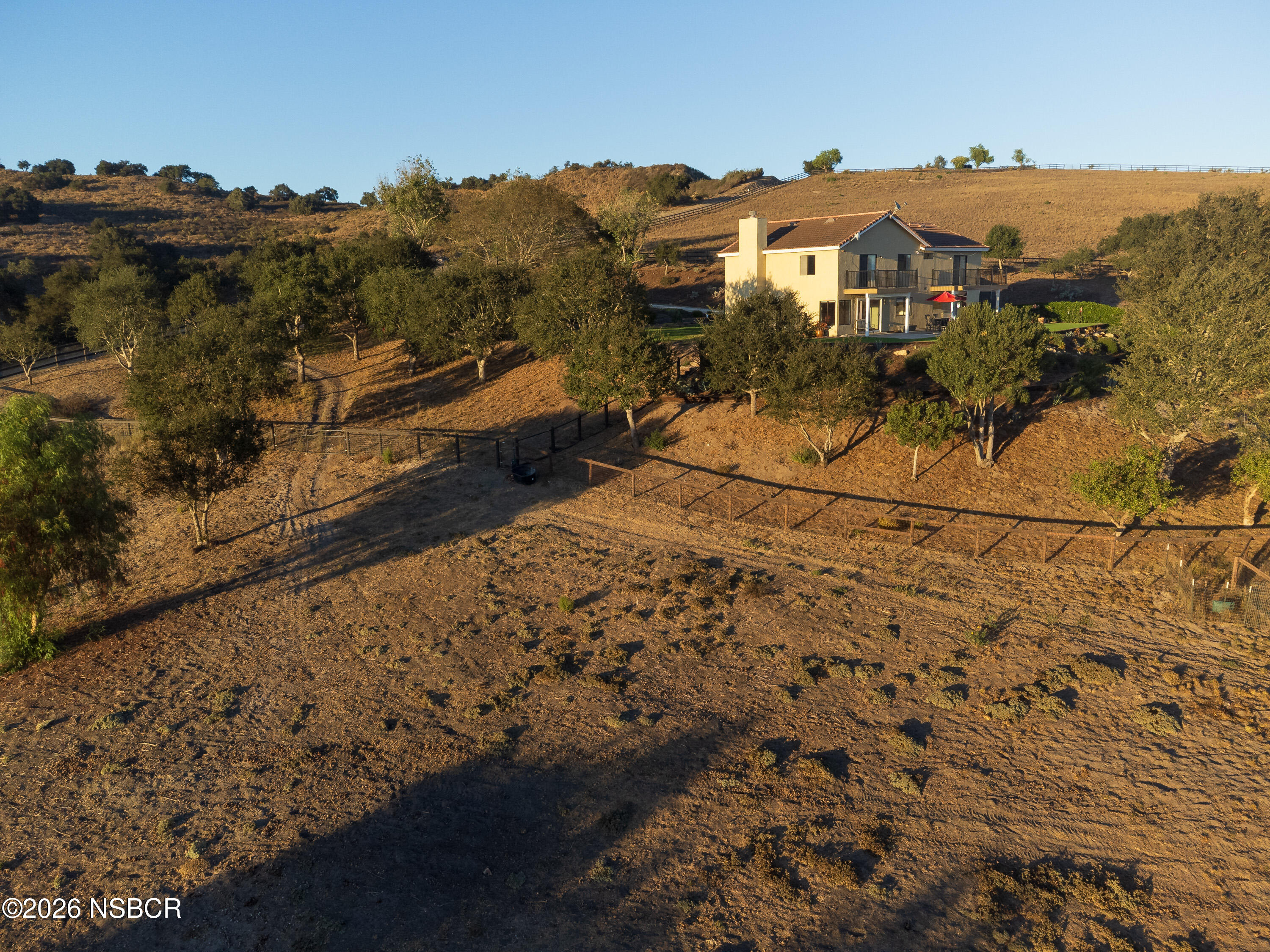 1799 Cougar Ridge Road Buellton, CA 93427 - Photo 44 of 56 Aerial View - House and Pasture