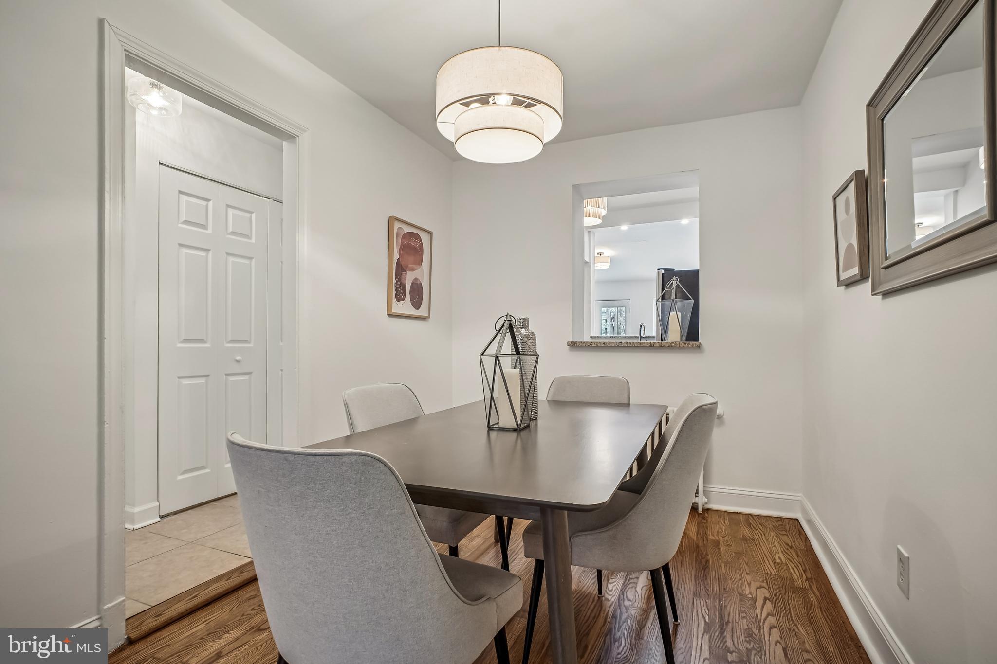 423 20th Street Northeast Washington, DC 20002 - Photo 14 of 35 a dining room with furniture and chandelier