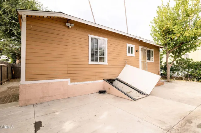 a view of a house with a patio