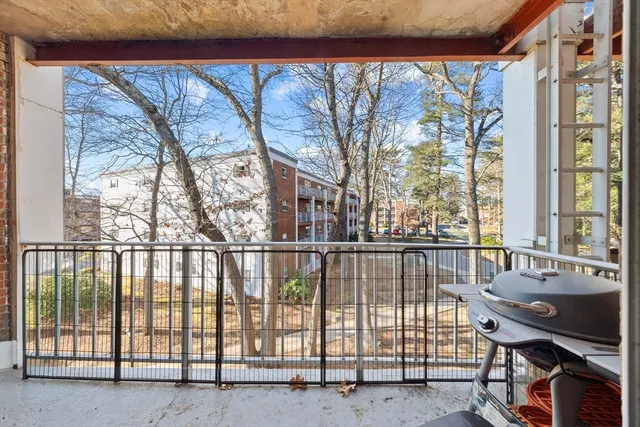 a view of a city from a balcony