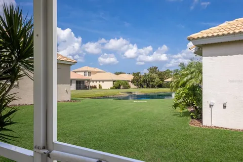 a view of a bunch of flowers and trees