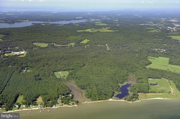 a view of a lake in middle of the town