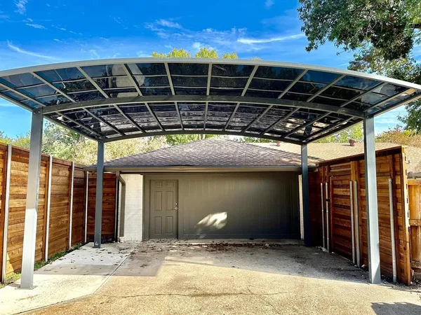 a view of yellow house