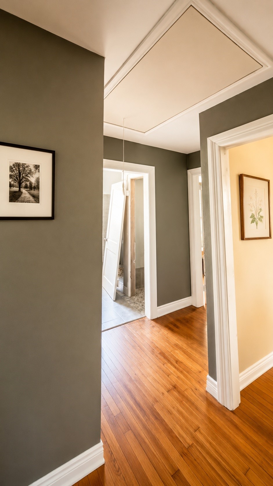 7622 Azalea Street Houston, TX 77023 - Photo 7 of 10 Thoughtfully updated hallway showcasing original hardwood floors and refreshed interior finishes throughout.