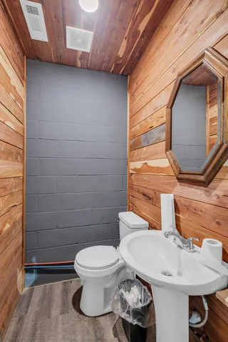 a bathroom with a sink and a toilet