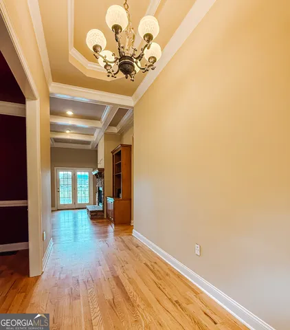 a view of livingroom with wooden floor