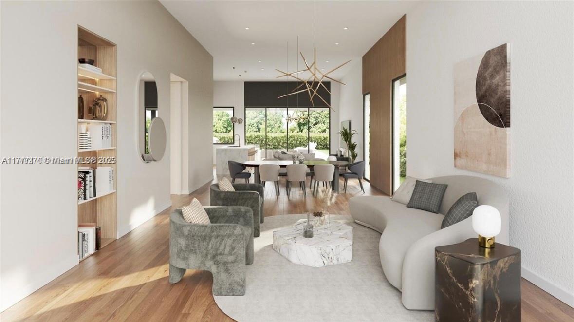 412 Northwest 47th Street Miami, FL 33127 - Photo 14 of 62 a living room with furniture fireplace and a large window