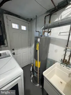 a view of storage and utility room