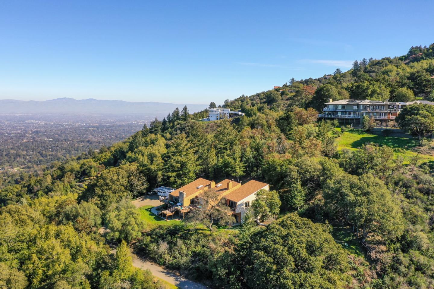 15525 Bohlman Road Saratoga, CA 95070 - Photo 2 of 8 an aerial view of a house with a yard