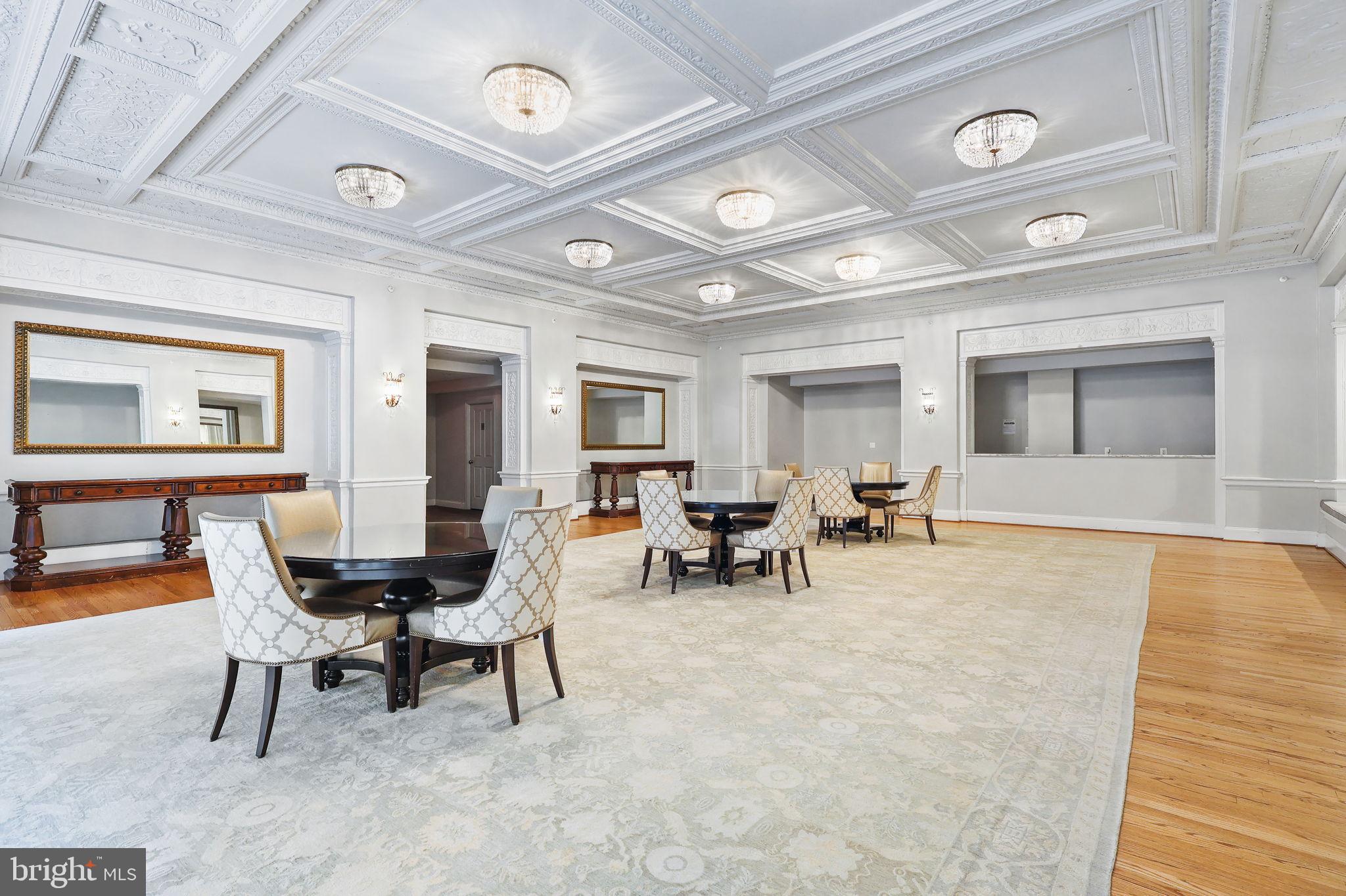 1701 16th Street Northwest, Unit 706 Washington, DC 20009 - Photo 23 of 29 a view of a dining room with furniture and a chandelier