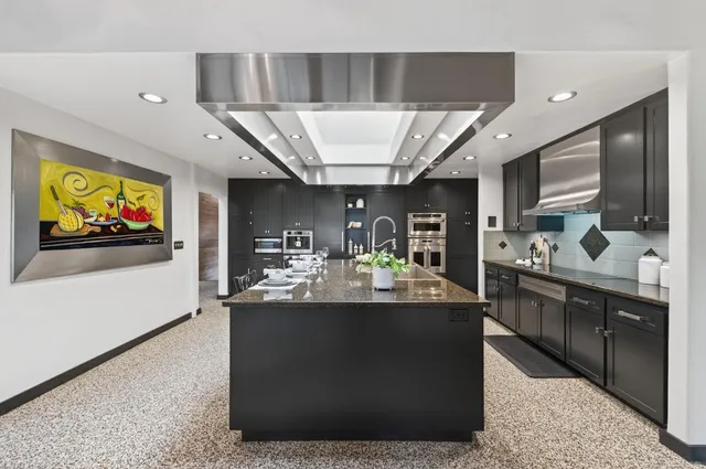 a view of a park with tree s