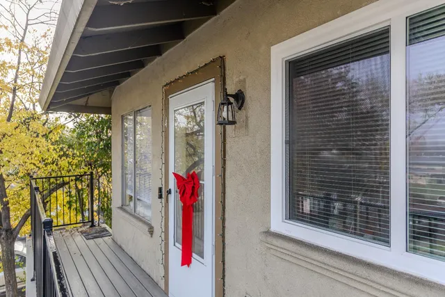 a view of a door of the house