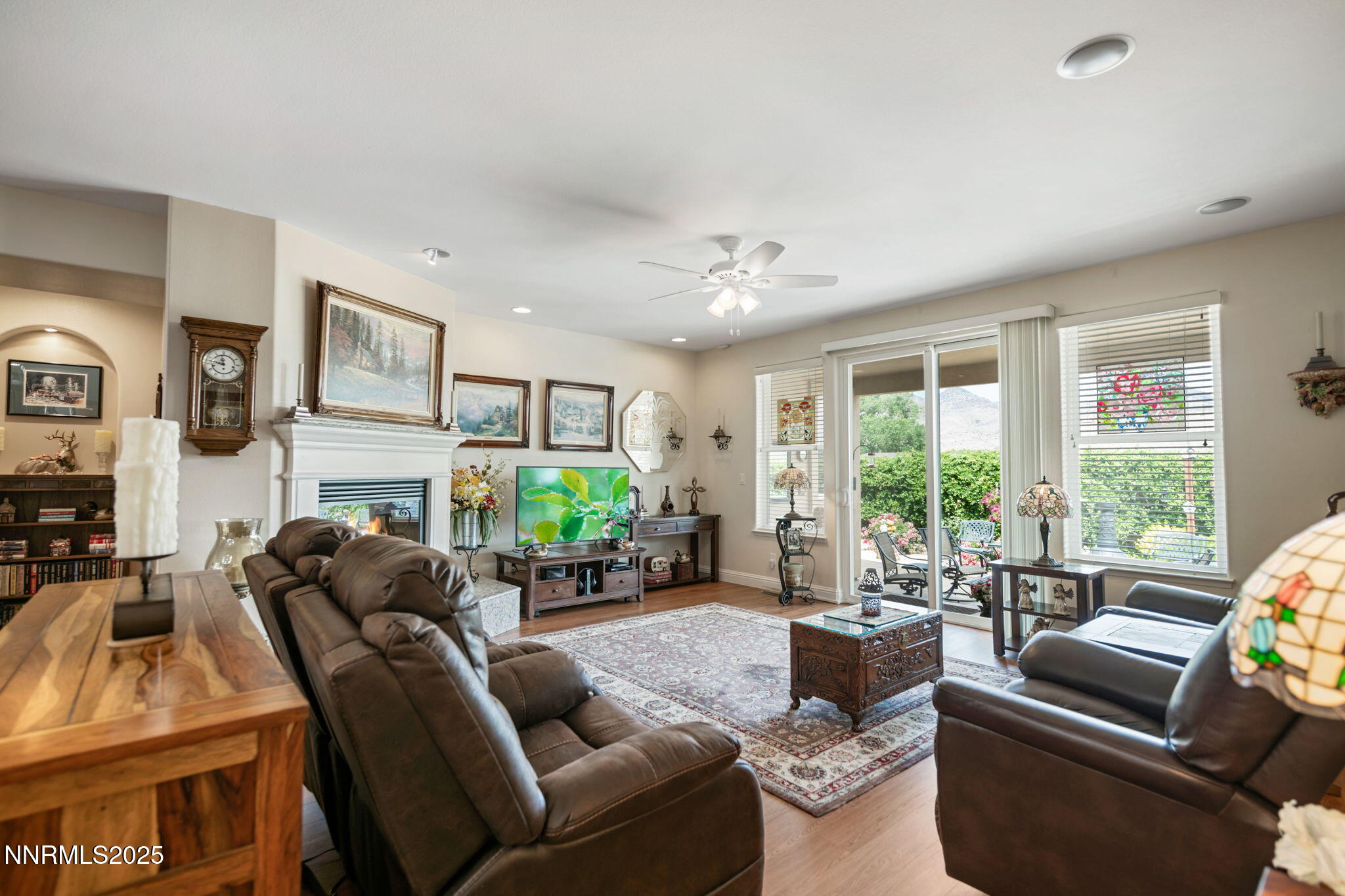 112 Eagle Brook Lane Dayton, NV 89403 - Photo 20 of 48 a living room with furniture fireplace and a large window