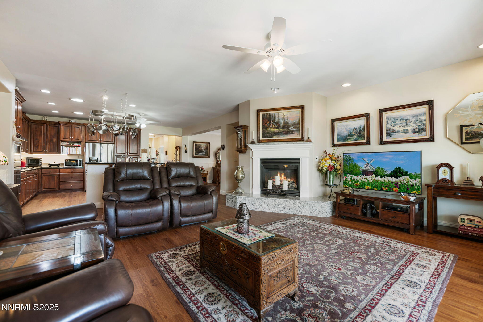 112 Eagle Brook Lane Dayton, NV 89403 - Photo 21 of 48 a living room with furniture and a fireplace