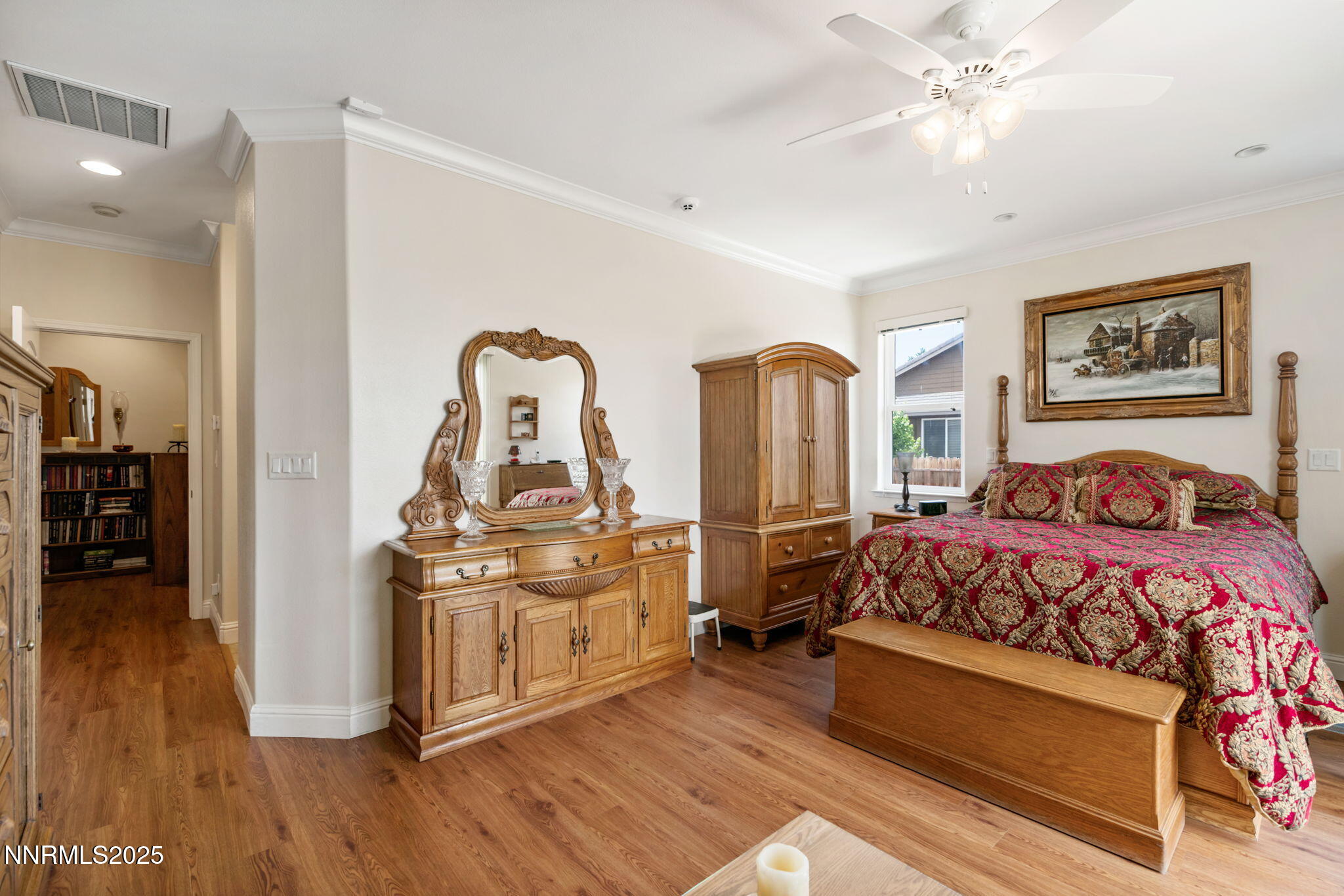 112 Eagle Brook Lane Dayton, NV 89403 - Photo 28 of 48 a bedroom with furniture and wooden floor