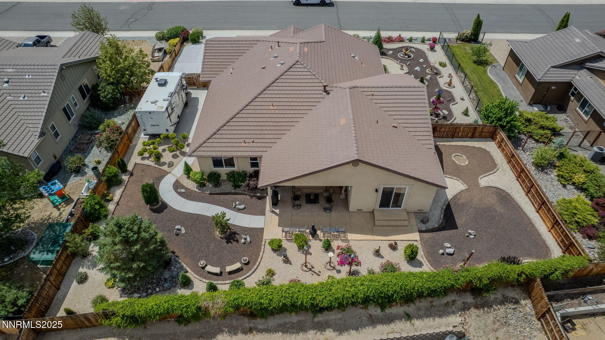 112 Eagle Brook Lane Dayton, NV 89403 - Photo 37 of 48 an aerial view of a house with garden