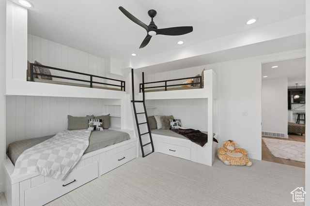 2280 East Outlaw Road, Unit 56 Kamas, UT 84036 - Photo 35 of 59 Bedroom featuring recessed lighting and a ceiling fan