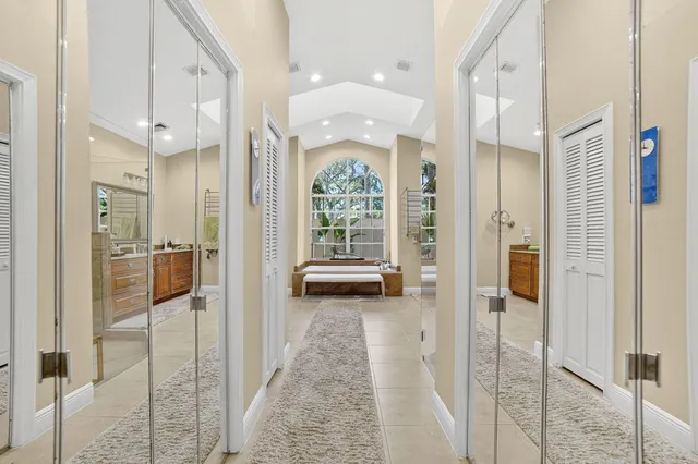 a bathroom with a shower and a toilet
