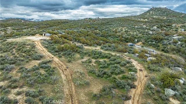 a view of a city and mountains