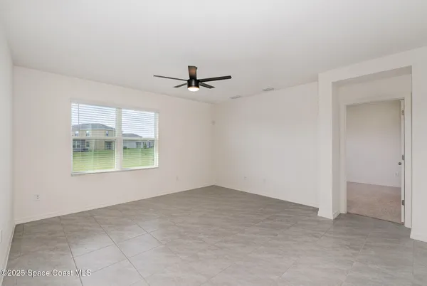 an empty room with a window