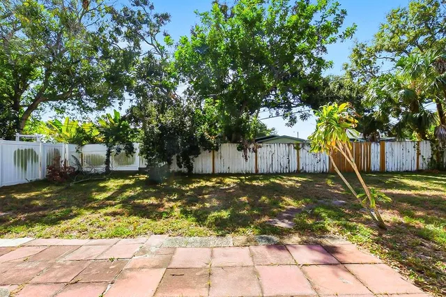 a backyard of a house