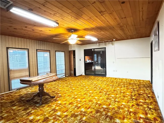 a view of a livingroom with a chandelier
