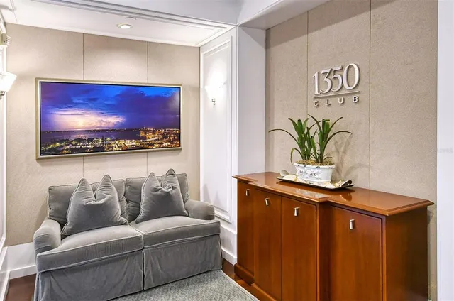 a view of a room with furniture