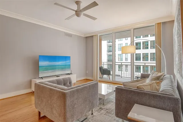 a view of a balcony with a couch