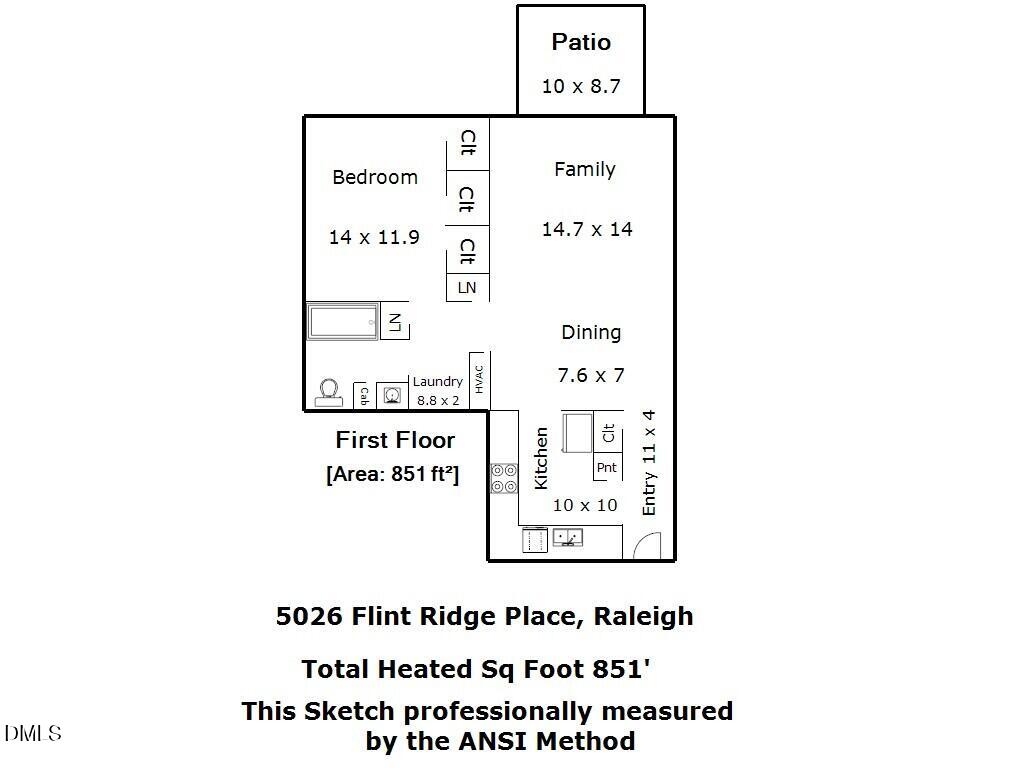 5026 Flint Ridge Place Raleigh, NC 27609 - Photo 19 of 19 Floor Plan 5026 Flint Ridge Place, Ralei