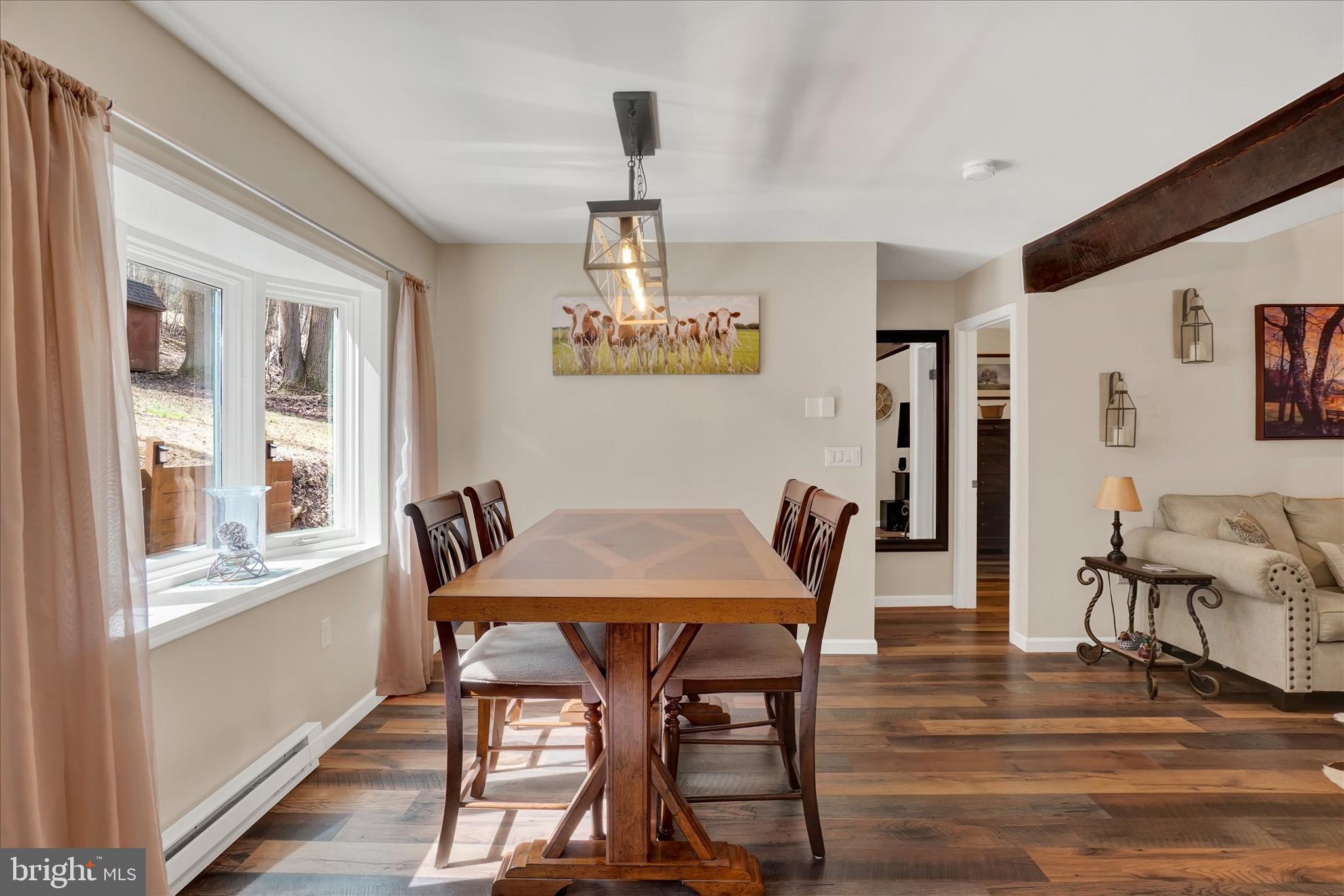 82 Fox Creek Road Wrightsville, PA 17368 - Photo 7 of 32 a view of a dining room with furniture window and wooden floor