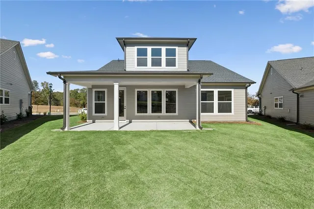 a house view with a garden space